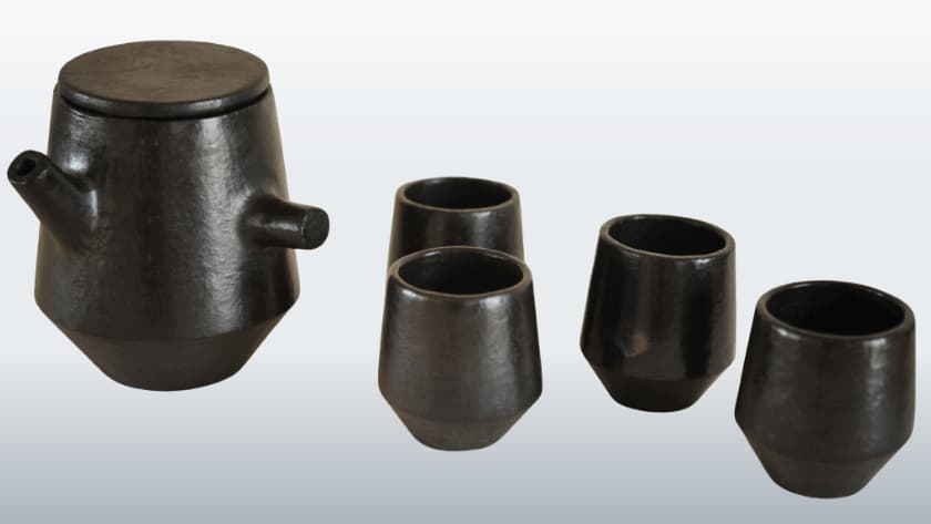 Longpi Teapot and Cups